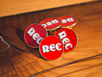 Press Record! dot enamel line national park pin plant rec record texture