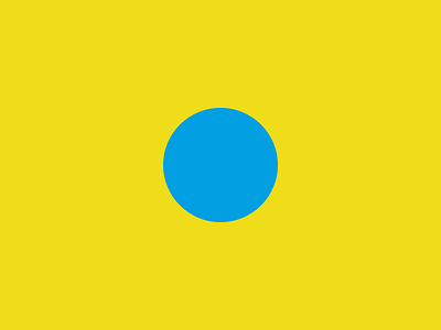 Blue Circle on Yellow blue circle color minimal ui yellow