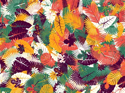 Vibrant Tropical Leaves illustration leaves nature plants processing tropical