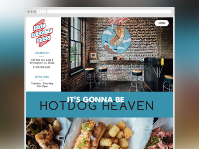 Hot Diggity Dogs branding interactive photography ui ux website