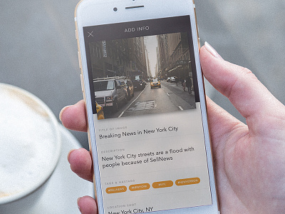 Add Info add add info app mobile photo photo app tiles ui unspash ux
