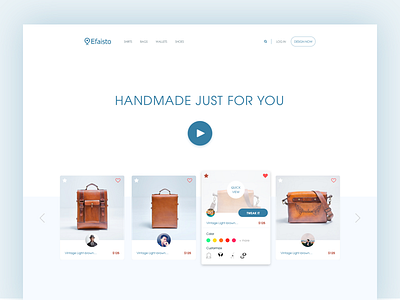 Efaisto I Landing Page bag customise ecommerce efaisto france gallery landing page saigon startup ui vietnam white