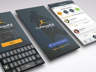 MyFitnessPal fitness interface ios redesign ui ux