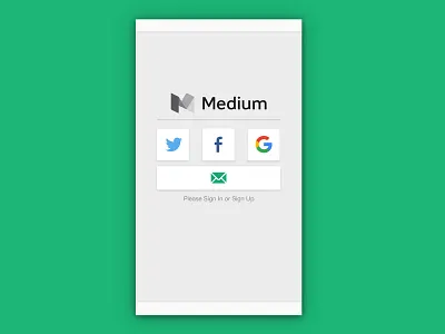 Medium Login Concept