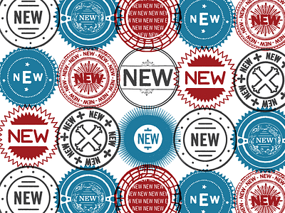 New Guest Branding badge badges grain lettering light old retro texture toning type typography vintage