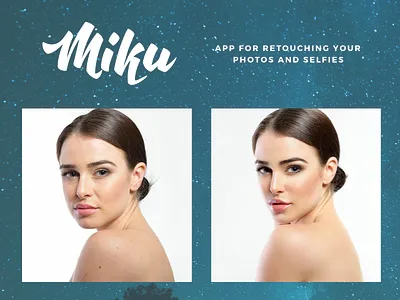 Miku - Magic Retouch app application beauty design graphic photo retouch sketch uxui
