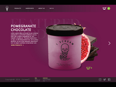 I Scream Web Branding Concept branding design food fruit ice cream ui web