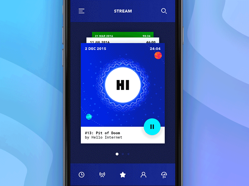 Podcast Player app dark gif light links material minimalistic player podcast ui