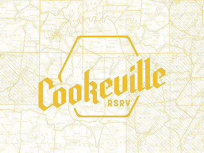 Cookeville Reserve black letter gothic logo logotype map outdoor type