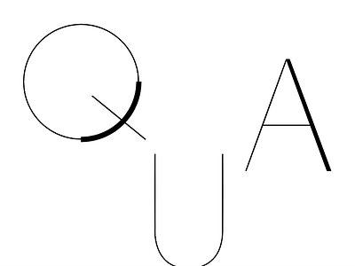 Quarter branding identity logo q typography