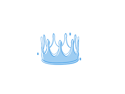 Princess Crown animation blue crown illustration. girl king princess queen royal