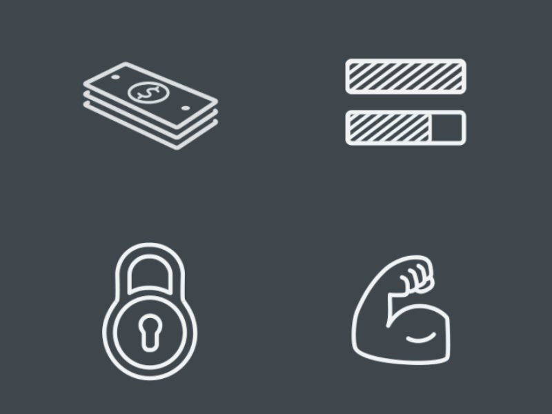 Simple animation gif icons loop vectors
