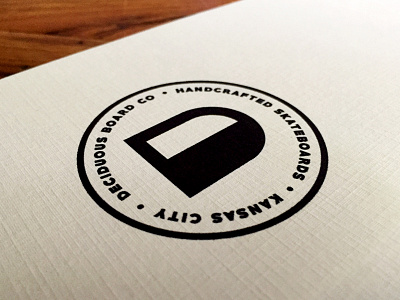 Deciduous Board Co. Stamp brand icon identity logo mark simplistic stamp type vector