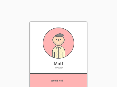 Matt on a card card investor persona ux