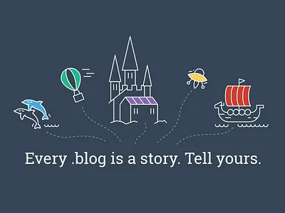 get.blog blog color fantasy illustration line registrar story vector