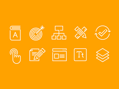 UX Icons book icon line art pencil ui ux