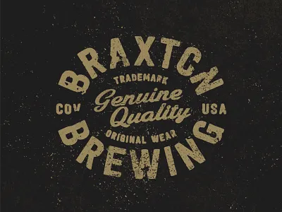 Garage-Tee badge gold texture type typography