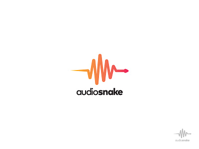 Audio Snake Logo audio logo logodesign minimal snake
