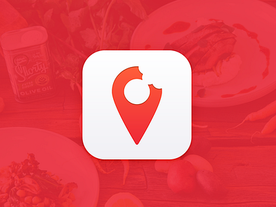 Appylicious app app icon food icon ios pin red