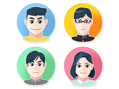Student Avatar ai head illustrator sakamoto