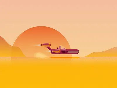 Day 41: Episode IV a new hope good day illustration star wars tattoine vector