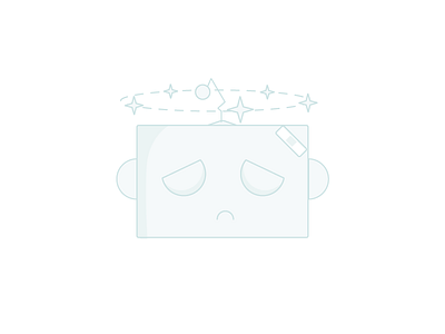 Ouch illustration illustrator robot vector