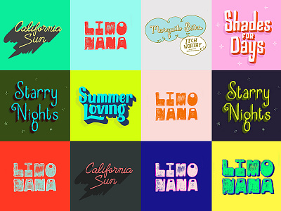 Summer Loving california drinks handlettering lettering night outdoors shades starry nights summer sun typography zine