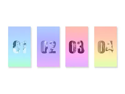 Gradient color card color gradient