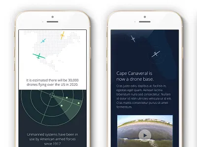 Drones Infographic infographic mobile ui
