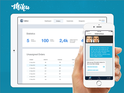 Miku - Order animation app application beauty dashboard design graphic photo sketch tutorial uxui