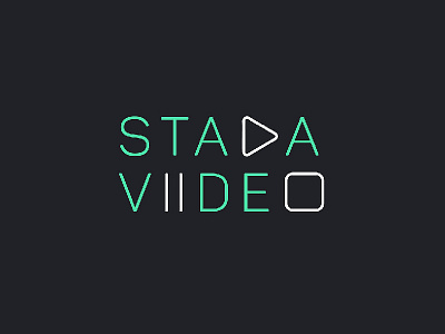 Stada Video camera logo neon pause play stop typography video