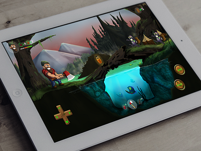 Game Concept HUD game illustration ipad mock up photoshop