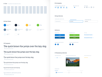 UI Kit branding buttons colors focus lab grid kit style guide typography ui ux web website