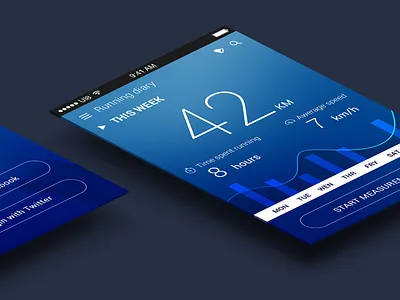 Running app design challenge app application design fitness running ui