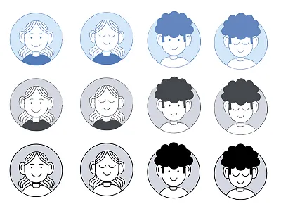 Profile Pics boy brush girl jimdo pic profile vector