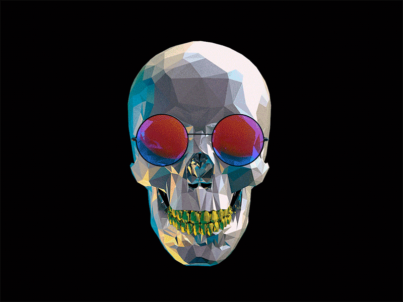 Smokin' 3d adobe c4d cinema4d creativecloud dude head lowpoly maxon photoshop skull