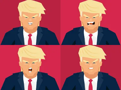 Trump avatar clinton donaldtrump expressions hillary illustration portrait trump