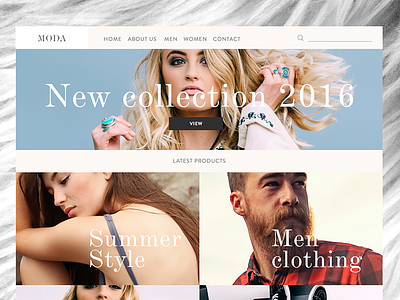 Fashion Site clothing dress fashion home interface landing page man site ui ux web design woman