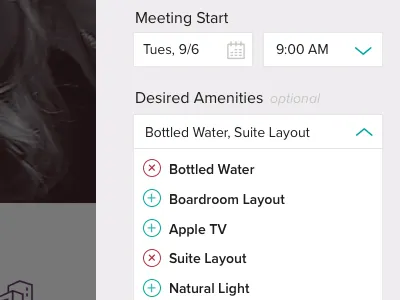 Multi-Select Dropdown amenities checkbox checkboxes dropdown form multiselect ux