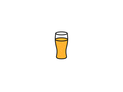 Beer alcohol beer drink glass illustration line simple