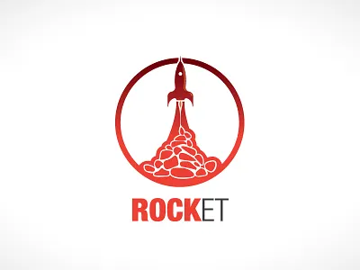 Strong Rocket Logo Rocket With Rocks adventure buy logo logos rocket rocks sale space stylish venture
