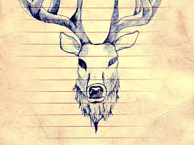 Practice mode on! deer drawing sketch