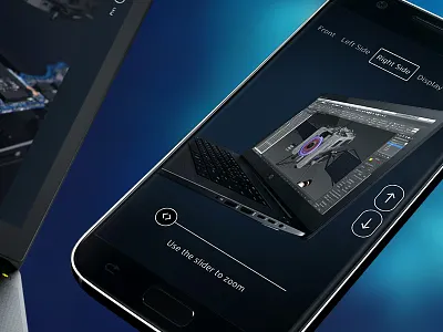 HP+NASA 3d animation computer design hp mobile nasa ui ux