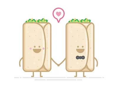 Bae-rrito baerrito burrito foodemoji illustration shreddedcheese
