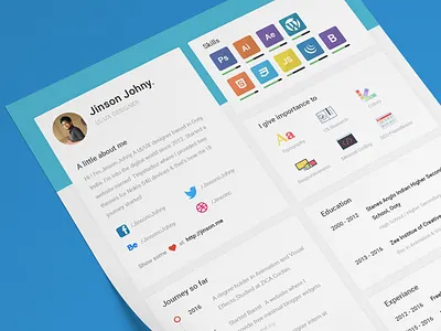 Material theme CV cv material cv material resume resume ui resume