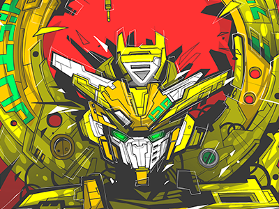 機器人 Control asia character design flash freehand gundam illustration robot vector