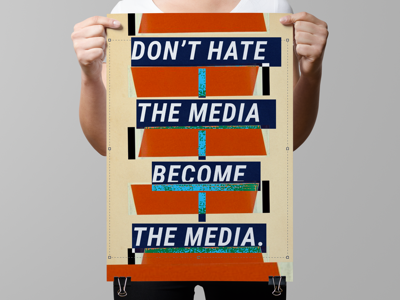 Don't hate the media, become the media - Jello Biafra collage glitch glitch aesthetic jello biafra poster punk punk rock