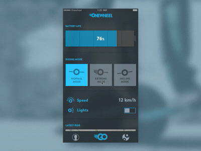 One Wheel - Riding Modes onewheel principle principleformac ui animation