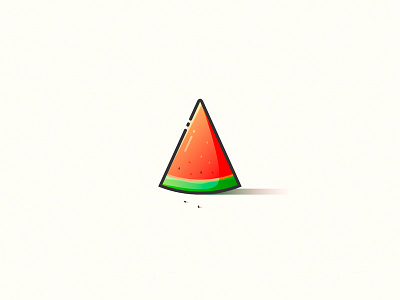 Watermelon green icon illustrator light outline red sketch style summer ui water watermelon