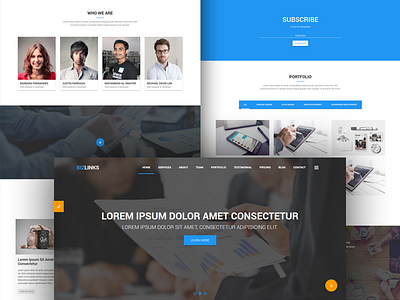 BizLinks Material Design agency bootstrap corporate creative material design multipurpose portfolio professional responsive uiux wordpress wp theme